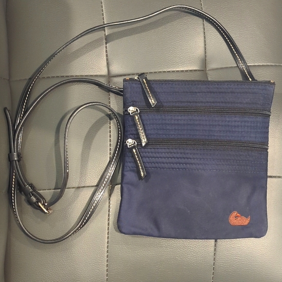 Handbag by Dooney & Bourke J3900498 Navy Blue w/Pink Interior - Picture 4 of 16